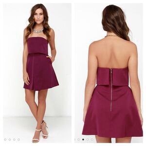 Lulu’s Keepsake Keep Watch Strapless Dress